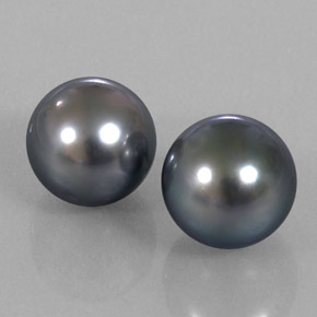 Gemas de perla plateado natural de  ct, esfera / bola, opaco