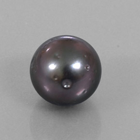 Perla gris natural de 9,20 ct, esfera / bola, opaco