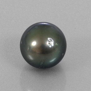 Perla Plata natural de 9.57 ct, Esfera / Bola, Opaco
