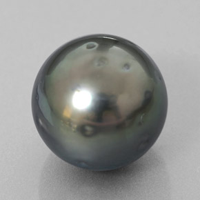 Perla Plata natural de 7.08 ct, Esfera / Bola, Opaco