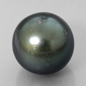 Perla plateado natural de 8,39 ct, esfera / bola, opaco