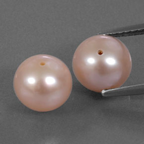 Gemas de perla rosa natural de 6,27 ct, esfera / bola, opaco