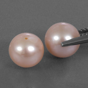 Gemas de perla rosa natural de 6,27 ct, esfera / bola, opaco