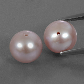 Gemas de perla rosa natural de  ct, esfera / bola, opaco