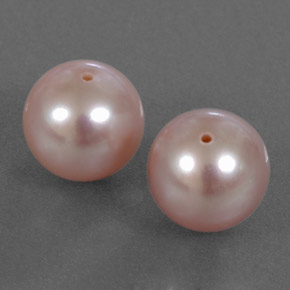 Gemas de Perla Rosado plateado natural de  ct, Esfera / Bola, Opaco