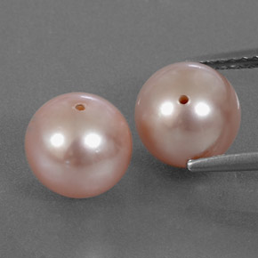 Gemas de perla rosa natural de  ct, esfera / bola, opaco