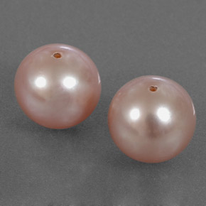 Gemas de perla rosa natural de  ct, esfera / bola, opaco