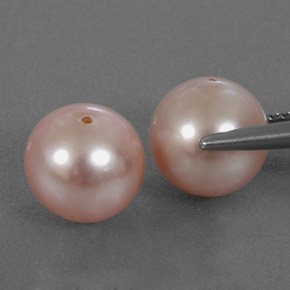 Gemas de perla rosa natural de  ct, esfera / bola, opaco