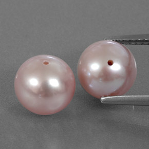 Gemas de perla rosado naranja natural de 6,50 ct, esfera / bola, opaco