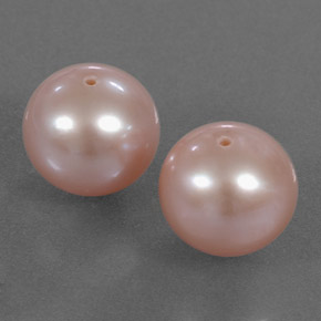 Gemas de Perla Rosado plateado natural de  ct, Esfera / Bola, Opaco