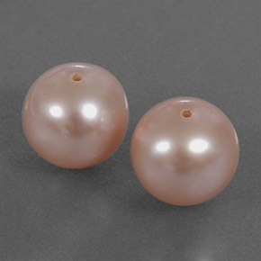 Gemas de Perla Rosado plateado natural de  ct, Esfera / Bola, Opaco