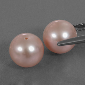 Gemas de perla rosa natural de 6,18 ct, esfera / bola, opaco