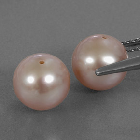 Gemas de perla rosa natural de 6,30 ct, esfera / bola, opaco
