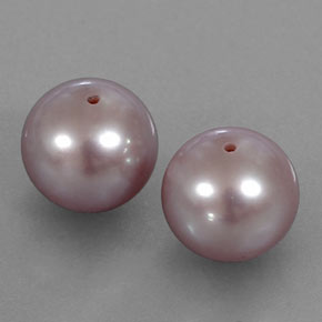Gemas de Perla Rosado plateado natural de 6.40 ct, Esfera / Bola, Opaco