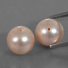 Gemas de perla rosa natural de  ct, esfera / bola, opaco