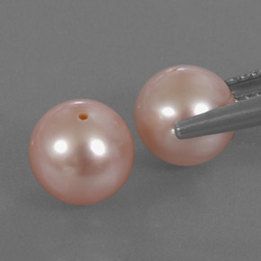 Gemas de perla rosa natural de 6,12 ct, esfera / bola, opaco