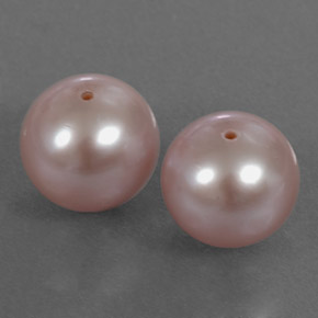 Gemas de Perla Rosado plateado natural de 6.99 ct, Esfera / Bola, Opaco