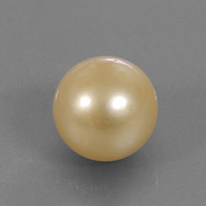 Perla Dorado natural de 13.80 ct, Esfera / Bola, Opaco