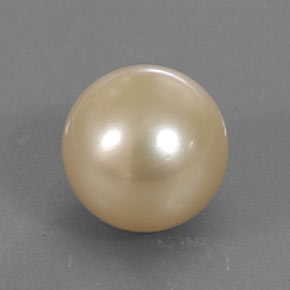 Perla amarillo natural de 13,84 ct, esfera / bola, opaco