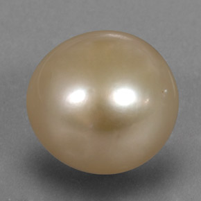 Perla Dorado natural de 13.38 ct, Esfera / Bola, Opaco