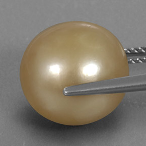 Perla oro natural de 13,35 ct, esfera / bola, opaco
