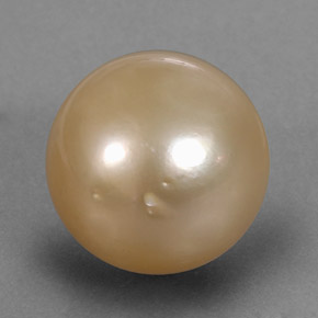 Perla Dorado natural de 12.36 ct, Esfera / Bola, Opaco