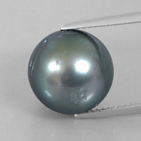 Perla Plata natural de 12.54 ct, Esfera / Bola, Opaco