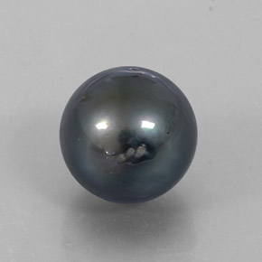 Perla gris natural de 12,65 ct, esfera / bola, opaco