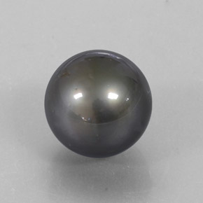 Perla plateado natural de 13,13 ct, esfera / bola, opaco