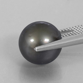 Perla plateado natural de 13,13 ct, esfera / bola, opaco