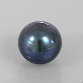 Perla gris natural de 12,49 ct, esfera / bola, opaco