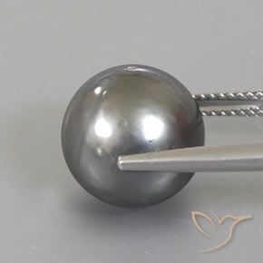 Perla Plata natural de 13.34 ct, Esfera / Bola, Opaco