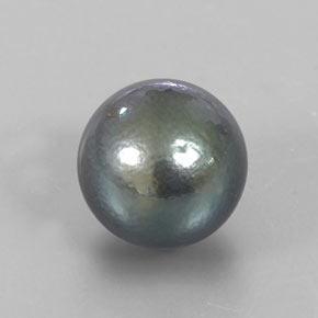 Perla gris natural de 13,23 ct, esfera / bola, opaco