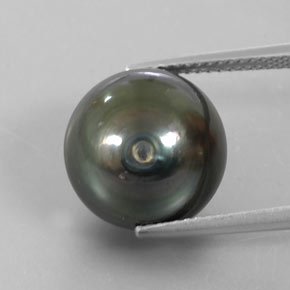 Perla Plata natural de 15.48 ct, Esfera / Bola, Opaco