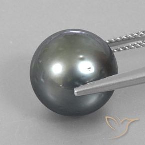 Perla Plata natural de 13.62 ct, Esfera / Bola, Opaco