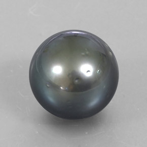 Perla Plata natural de 13.97 ct, Esfera / Bola, Opaco