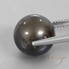 Perla plateado amarillento natural de 13,72 ct, esfera / bola, opaco