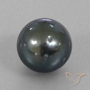 Perla Gris oscuro natural de 13.05 ct, Esfera / Bola, Opaco