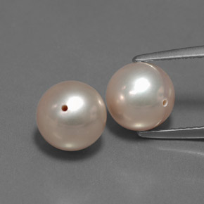 Gemas de perla rosa natural de 6,24 ct, esfera / bola, opaco