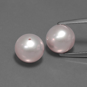 Gemas de perla rosa natural de  ct, esfera / bola, opaco