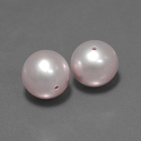 Gemas de perla rosa natural de  ct, esfera / bola, opaco