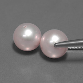 Gemas de perla rosa natural de  ct, esfera / bola, opaco