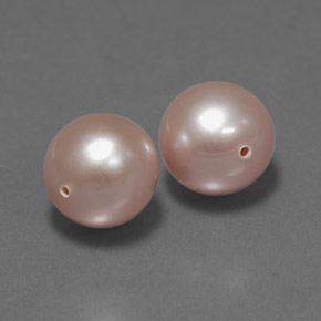 Gemas de perla rosa natural de 6,89 ct, esfera / bola, opaco