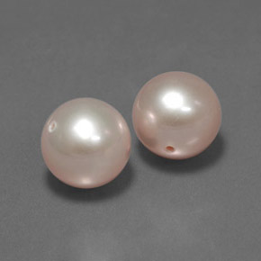 Gemas de perla rosa natural de 6,07 ct, esfera / bola, opaco