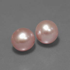 Gemas de perla rosa natural de 5,72 ct, esfera / bola, opaco