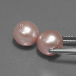 Gemas de perla rosa natural de 5,72 ct, esfera / bola, opaco