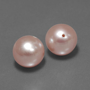 Gemas de perla rosa natural de 6,61 ct, esfera / bola, opaco