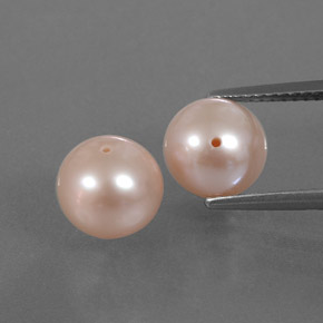 Gemas de perla rosa natural de  ct, esfera / bola, opaco
