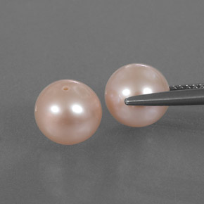 Gemas de perla rosa natural de  ct, esfera / bola, opaco