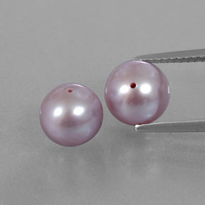 Gemas de perla rosa natural de 6,11 ct, esfera / bola, opaco